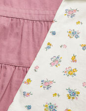 Twill Pinny Dress with Ditsy Tee, Pink (PINK), large