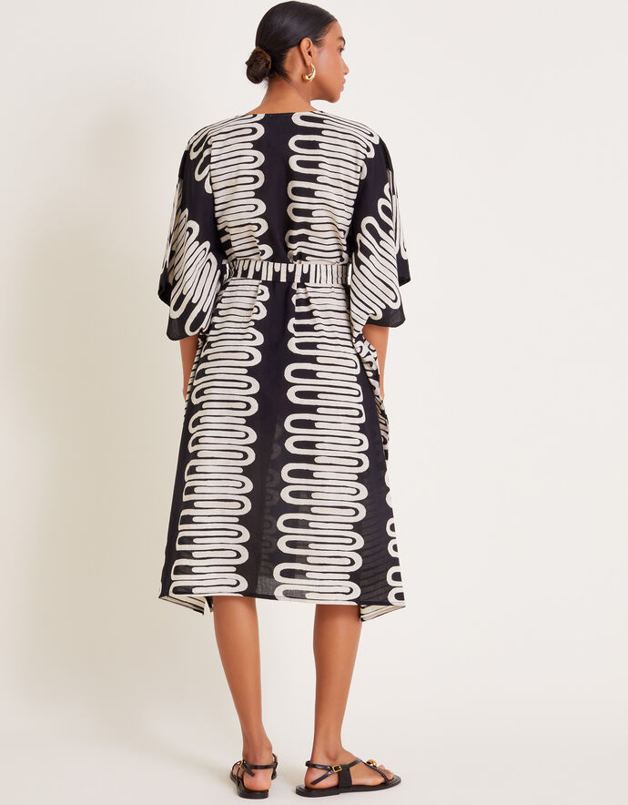 Geometric Print Wide Kaftan Dress main image 0