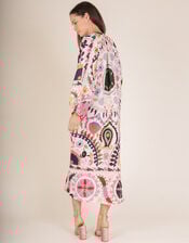 One Hundred Stars Suzani Long Sleeve Print Midi Dress, Multi (MULTI), large