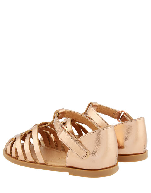 rose gold caged sandals