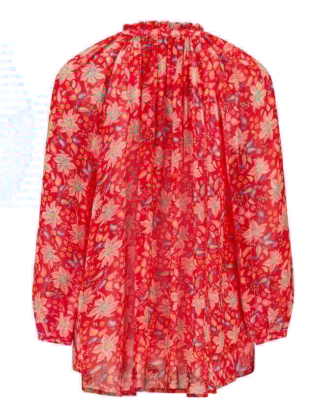 East Floral Print Blouse, Red (RED), large