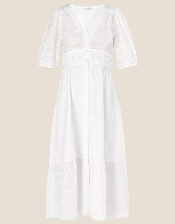 Dolly Midi Dress in Sustainable Cotton White