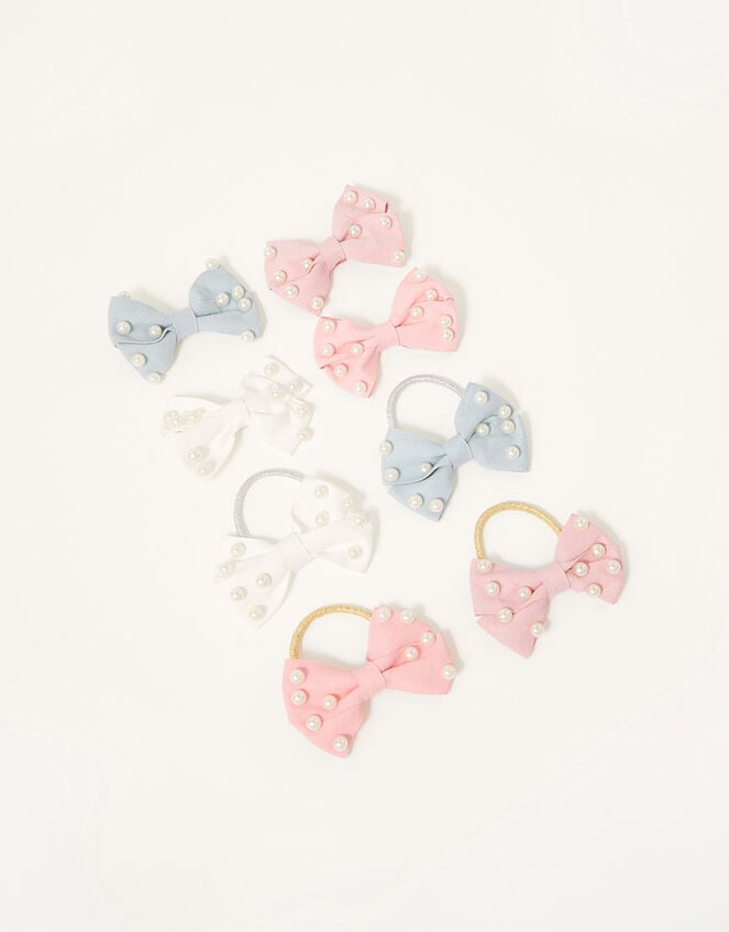 Pearly Bow Hair Accessory Set, , large