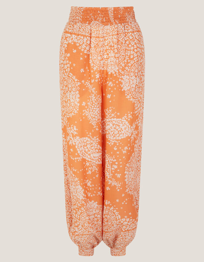 Madison Paisley Print Harem Trousers, Orange (ORANGE), large