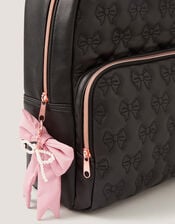Bow Quilted School Backpack, , large