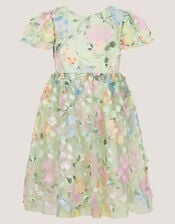 Eliza Floral Appliqu&eacute; Party Dress, Multi (MULTI), large