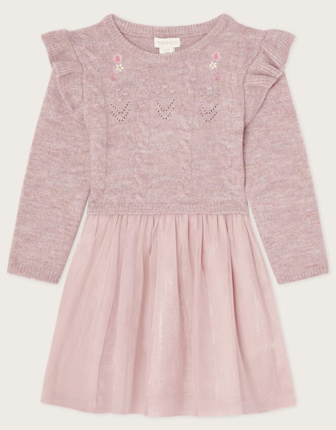 Baby 2-in-1 Knit Dress , Pink (PINK), large