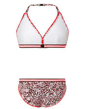 Animal Print Bikini Set, Orange (CORAL), large