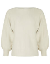 Shimmer Knit Jumper, Silver (SILVER), large