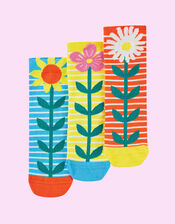 3-Pack Frugi Floral Socks , Multi (MULTI), large