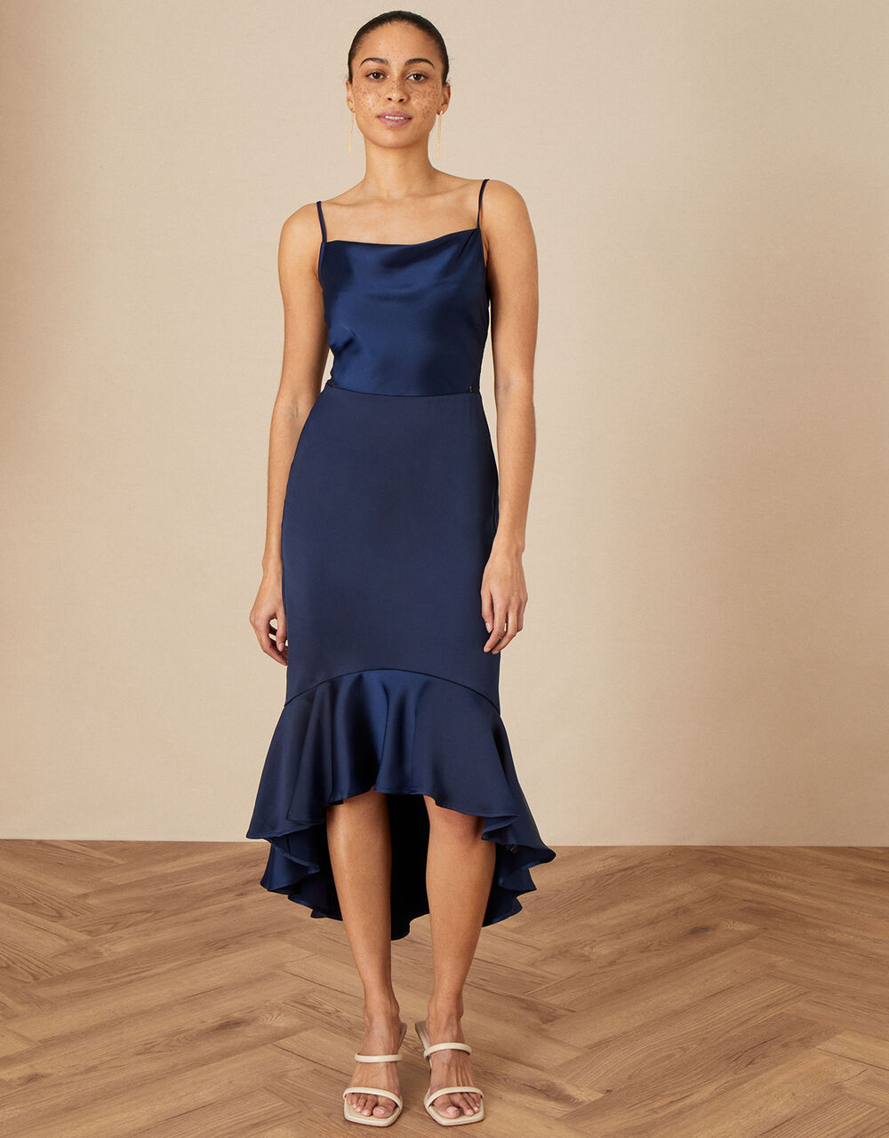 Women Dresses | Faye Frill Maxi Dress Blue - HL04160