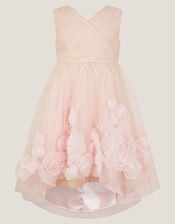 Glinda Appliqu&eacute; Glitter Party Dress, Pink (PINK), large