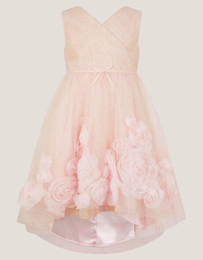 Glinda Appliqu&eacute; Glitter Party Dress, Pink (PINK), large