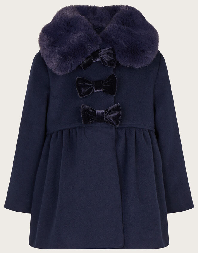 Baby Triple Bow Coat Blue | Coats & Jackets | Monsoon UK.