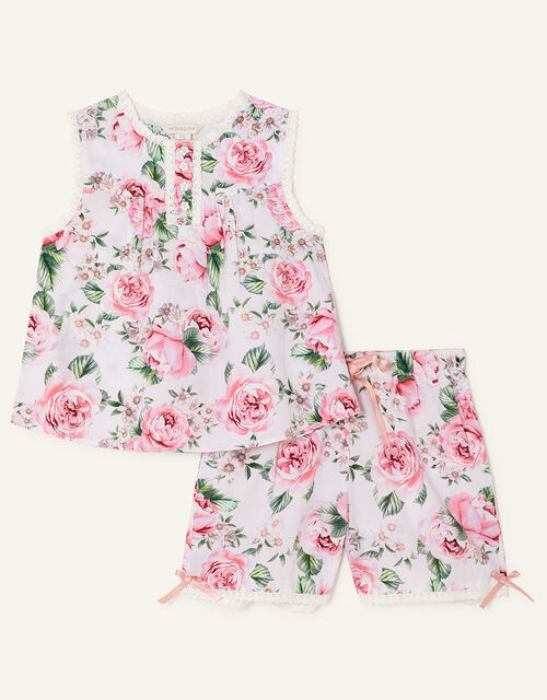 Leena Floral Top and Shorts Set, Pink (PINK), large