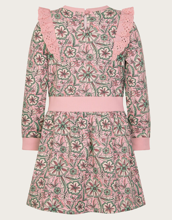 Scorched Paisley Print Dress, Pink (PINK), large