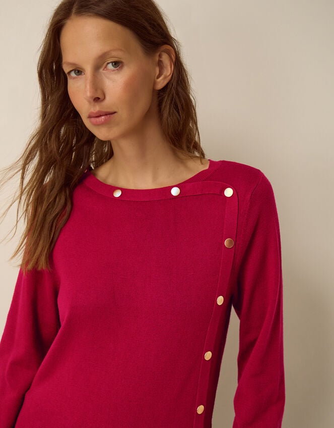 Beryl Button Jumper, Red (RED), large