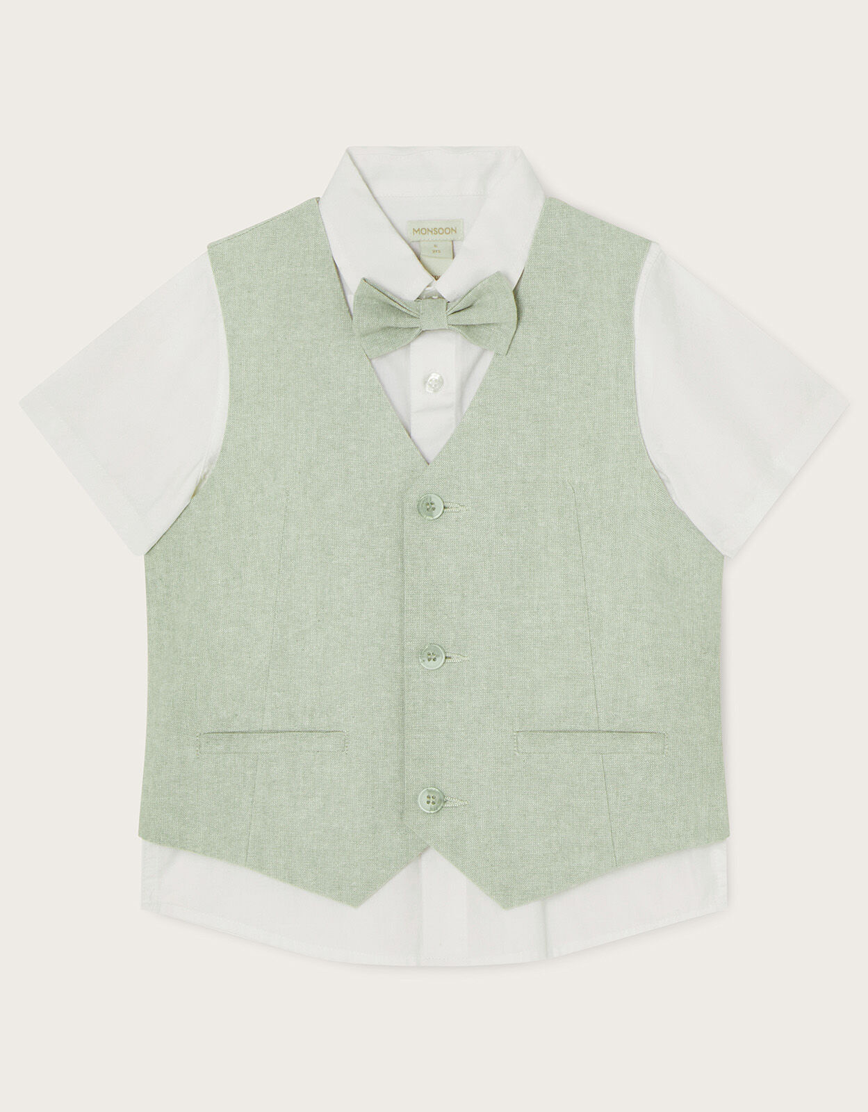 Short sleeve shirt cheap with waistcoat