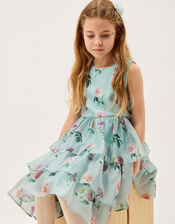 Calla Floral Organza Tiered Party Dress, Multi (MULTI), large