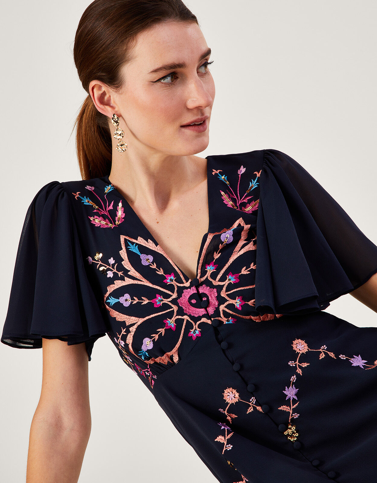 Embroidered dress uk clearance