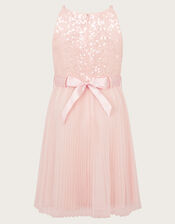 Keita Embellished Plisse Dress, Pink (PINK), large