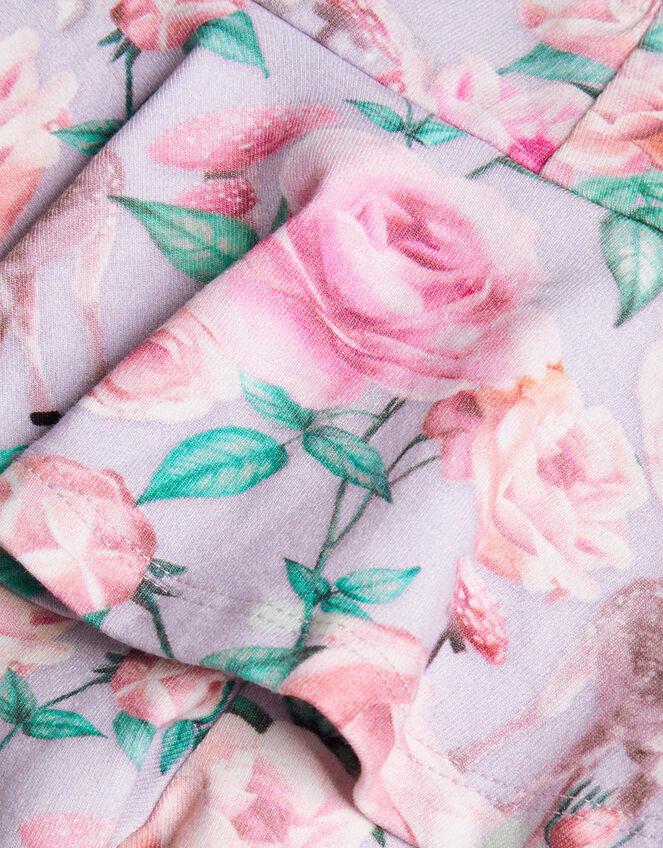 Baby Woodland Roses Skirted Leggings, Purple (LILAC), large