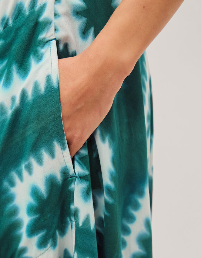 Malia Artisanal Print Culotte Jumpsuit Teal