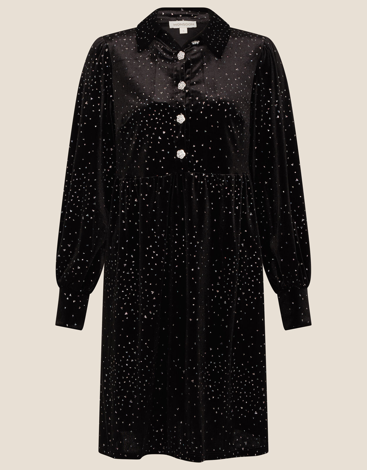 Black glitter velvet high neck dress outlet