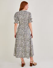 Leopard Print Shirt Dress in LENZING™ ECOVERO™, Black (BLACK), large