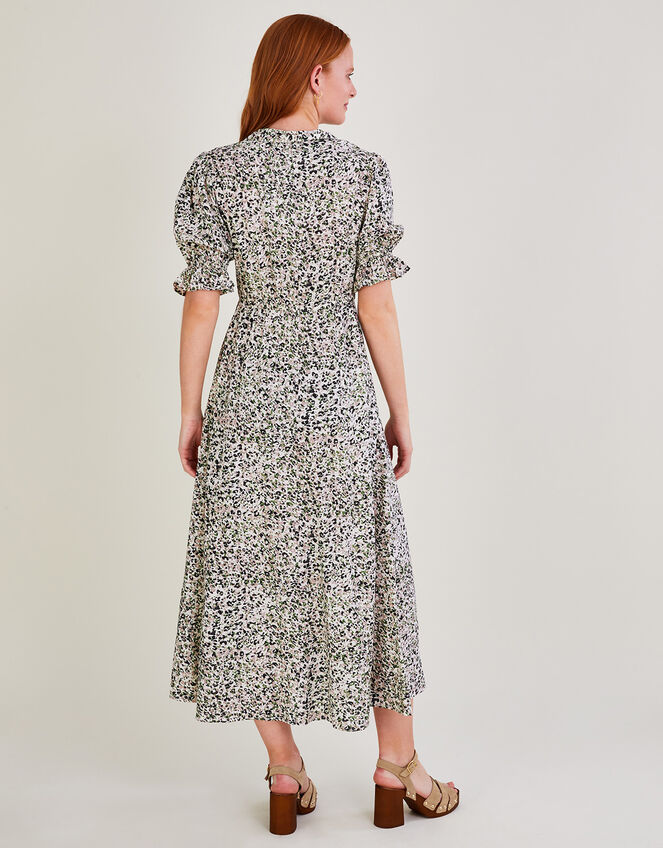 Leopard Print Shirt Dress in LENZING™ ECOVERO™, Black (BLACK), large