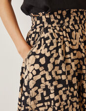 Ania Abstract Batik Print Shorts, Black (BLACK), large