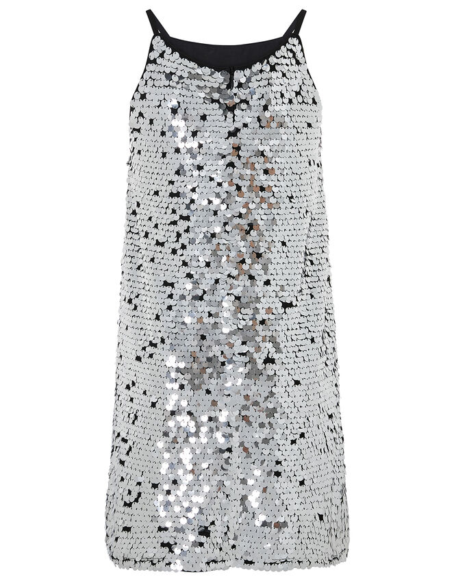 Sabella All-Over Sequin Dress, Silver (SILVER), large