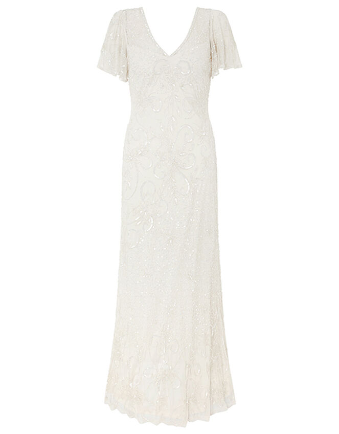 Helena Embellished Maxi Wedding Dress, Ivory (IVORY), large