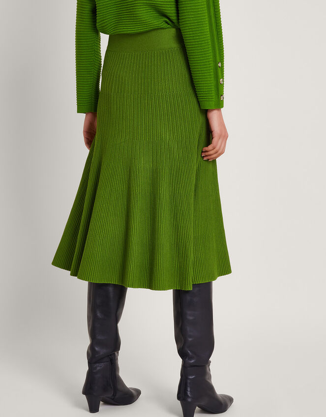 Ola Ottoman Knit Skirt, Green (GREEN), large