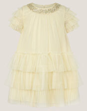 Baby Alexandra Embellished Swing Dress, Yellow (LEMON), large