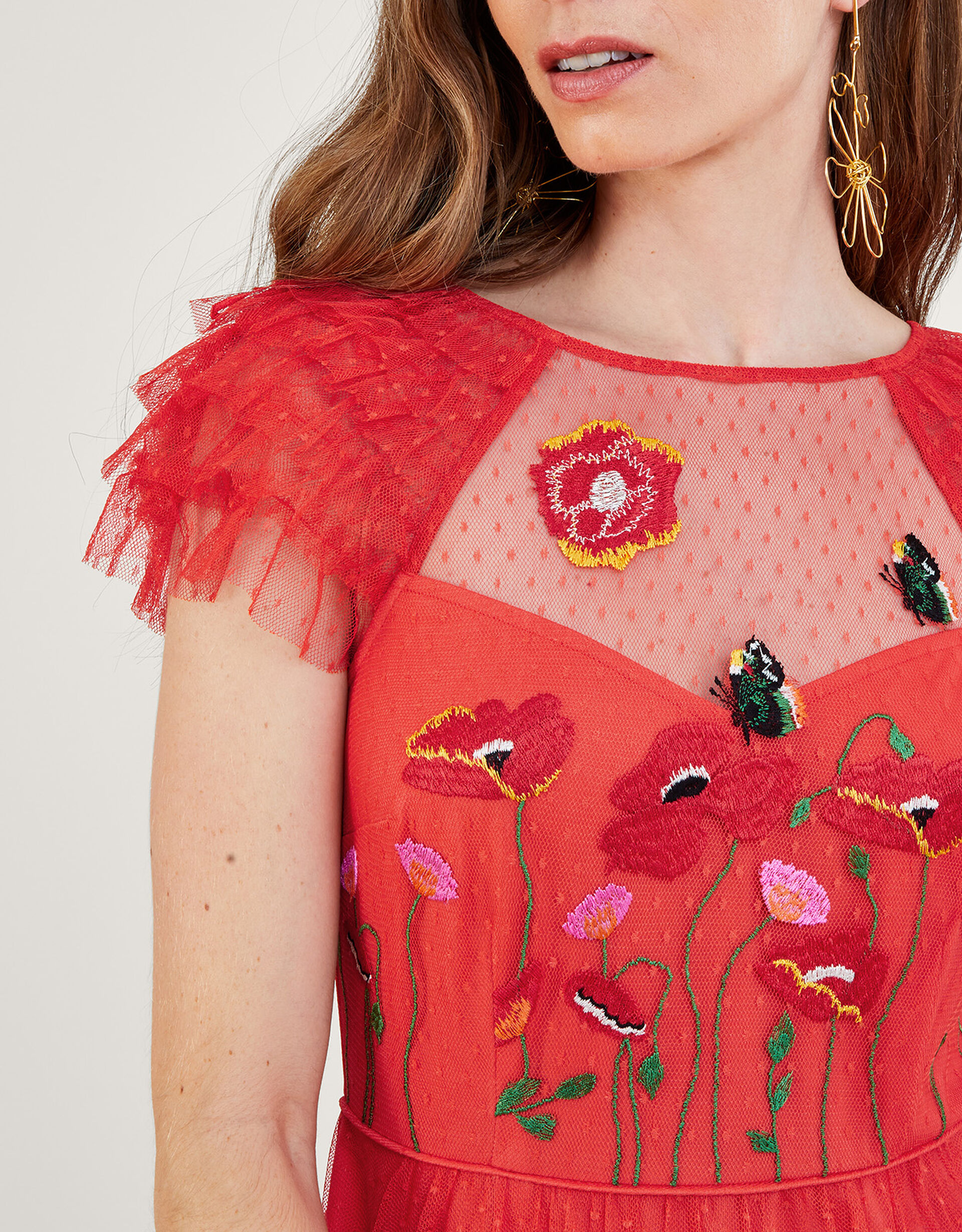 Livia Embroidered Midi Dress