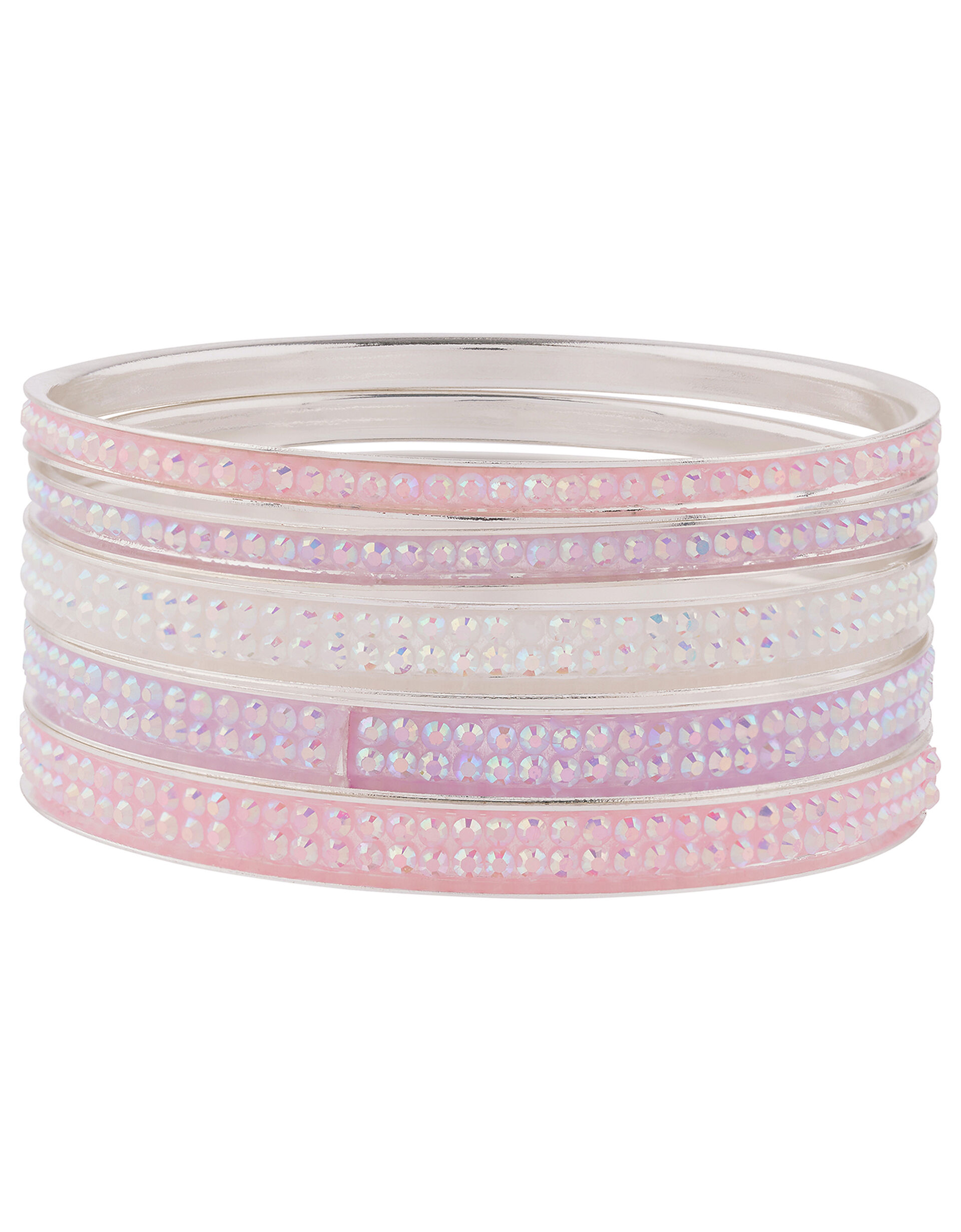 Pastel Rainbow Bangle Set, , large