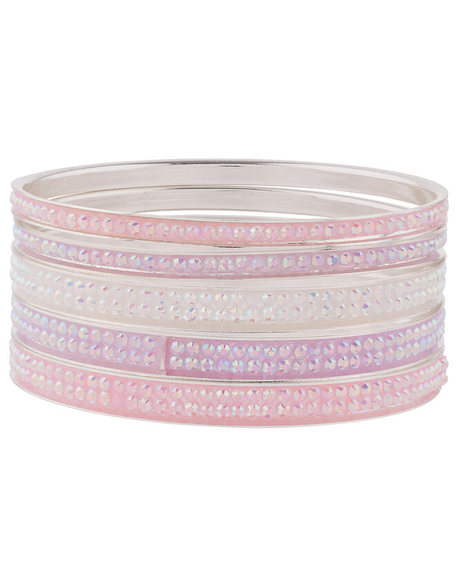 Pastel Rainbow Bangle Set, , large