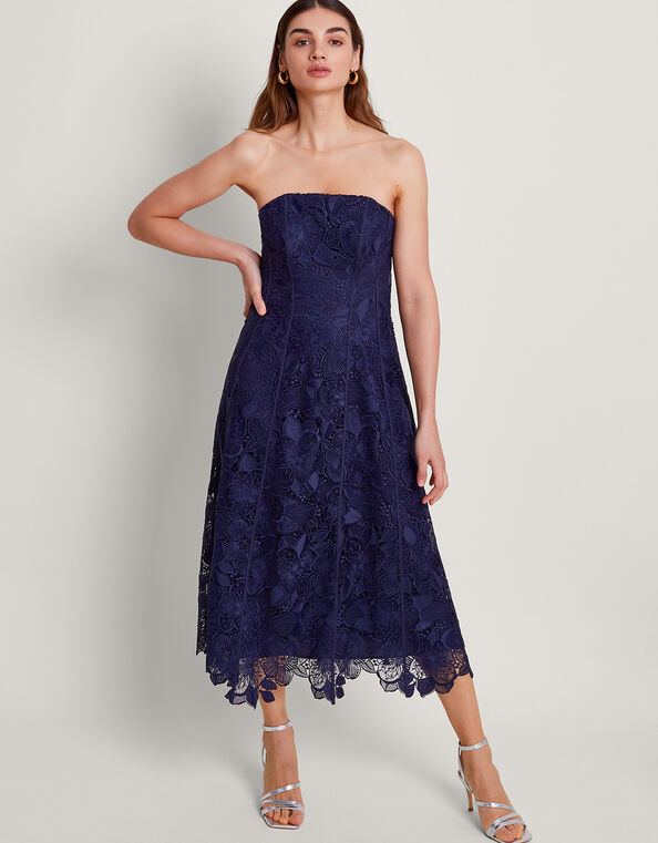 Abelia Bandeau Dress, Blue (NAVY), large