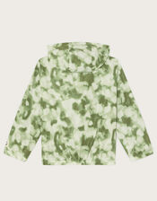 Tie Dye Windbreaker Jacket, Green (KHAKI), large