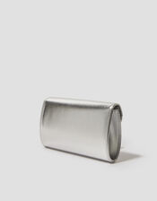 Selena Bow Metallic Clutch Bag, , large
