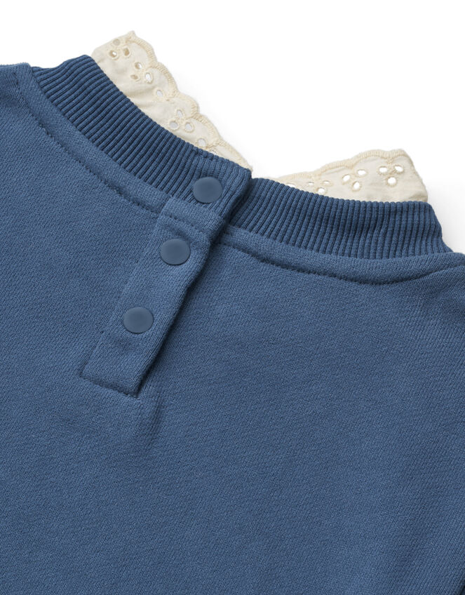 Liewood Lace Collar Sweatshirt , Blue (BLUE), large