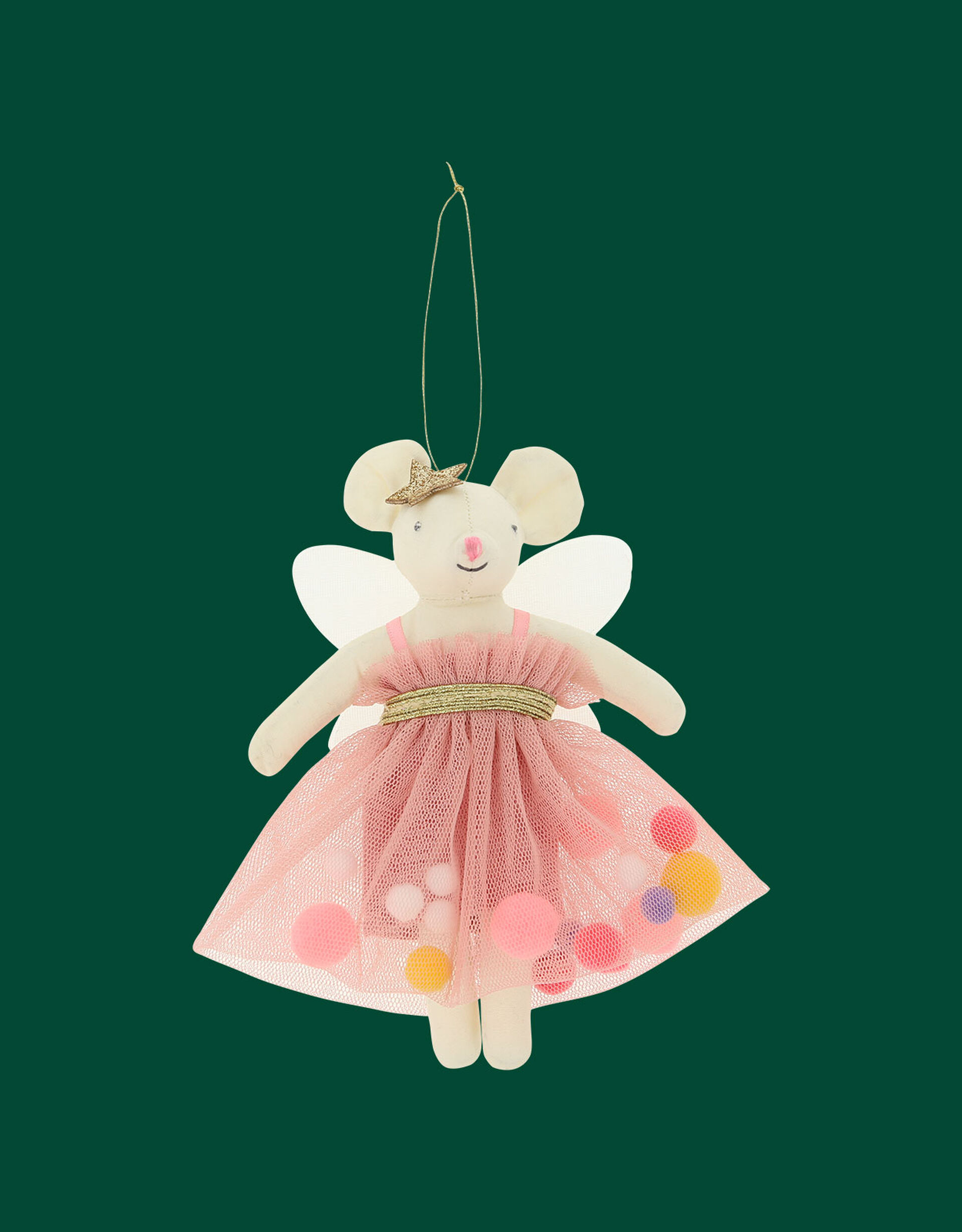Meri Meri Pom-Pom Mouse Tree Decoration, , large