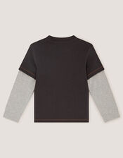 Outdoors Graphic Long Sleeve T-Shirt, Grey (GREY), large