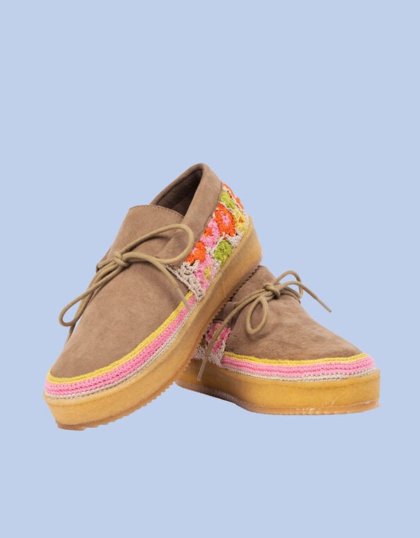 Laidback London Komo Suede Moccasins, Multi (MULTI), large