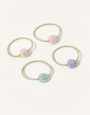 Shimmer Rainbow Ball Hairband Set, , large