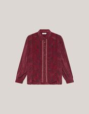 Maison Hotel Emilie Floral Shirt, Red (RED), large