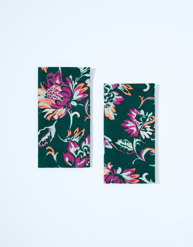 Floral Print Reusable Napkins Set of Two, , large