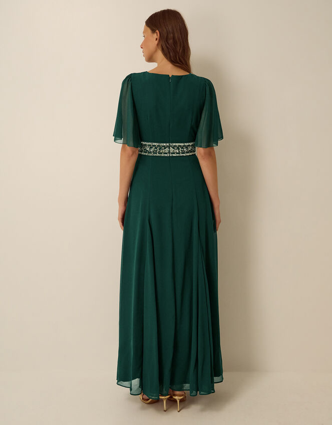 Sienna Embellished Maxi Dress, Green (DARK GREEN), large