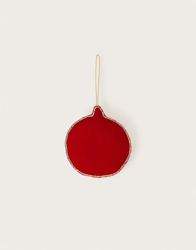 Velvet Beaded Bauble, , large